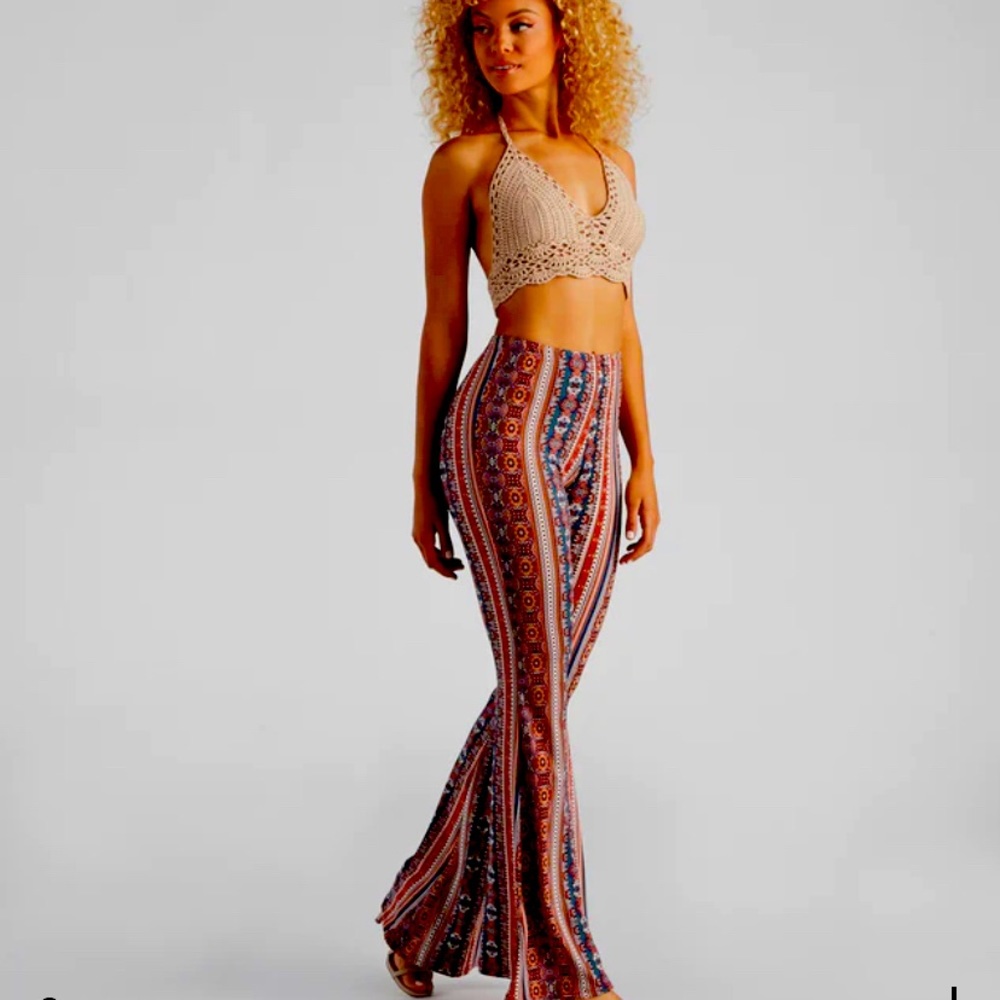 Windsor Bohemian Daze Medallion Print Flare Pants size Medium